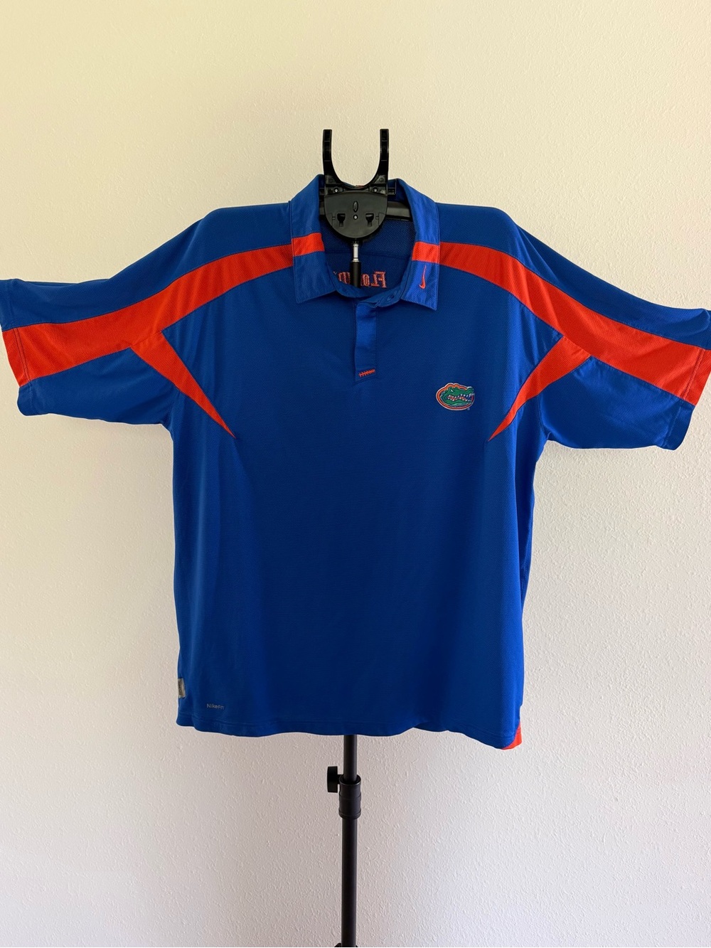Vintage Nike Team Florida Gators Polo Shirt Fit Dry Men’s Blue Orange Size XXL